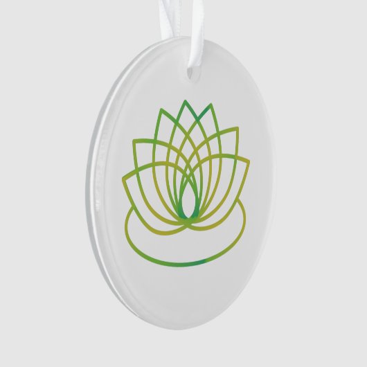 Fleur de lotus vert et jaune (devant)