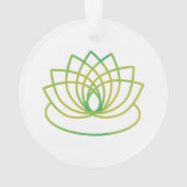 Fleur de lotus vert et jaune (dos)