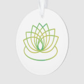 Fleur de lotus vert et jaune (devant)