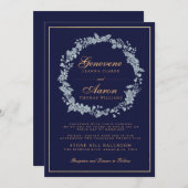 Fleur de lune | Faire-part de mariage profonde de  (Devant / Derrière)