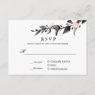 Fleur de lune MARIAGE RSVP REPAS SÉLECTION