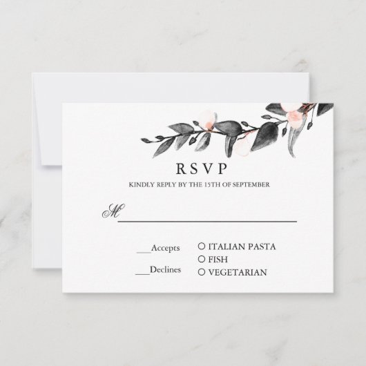 Fleur de lune | MARIAGE RSVP REPAS SÉLECTION (Devant)