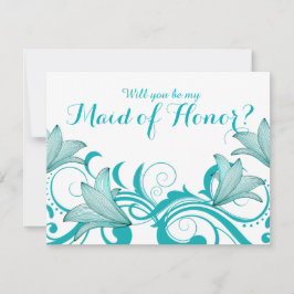 Fleur de Lyrica Word jij mijn eremid? blauwgroen Kaart