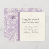 Fleur de Lys Damassé - Invitation à la réception l (Devant / Derrière)