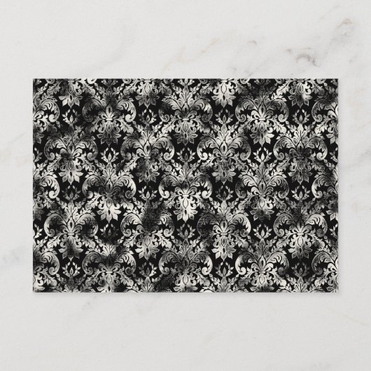 Fleur de Lys Damassé - Invitation de réception Noi (Dos)