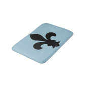 Fleur de Lys Franse Symbool Black Blue Aangepaste  Badmat (Gekanteld)