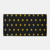 Fleur de Lys Or sur Tapis de Bureau Noir (Recto)