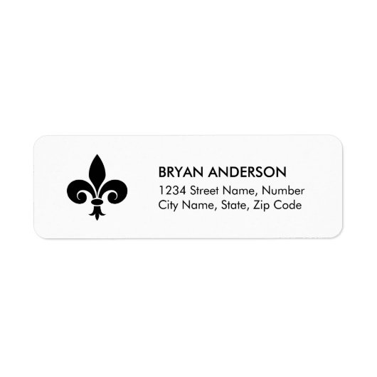 FLEUR DE LYS Return Address Label (Voorkant)