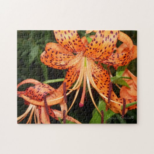 Fleur de lys tigré orange Puzzle (Horizontal)