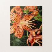 Fleur de lys tigré orange Puzzle (Vertical)
