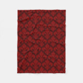 Fleur-de-lys Tiled Pattern Red Fleece Deken (Voorkant)