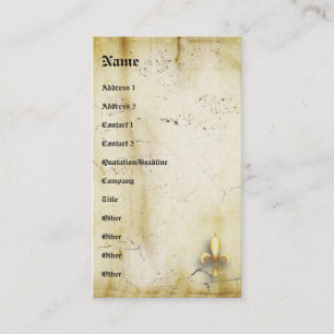 Fleur-de-Lys Visitekaartje