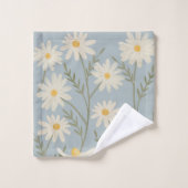 Fleur de marguerite blanche Floral (Gant de toilette)