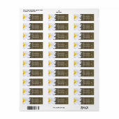 Fleur de marguerite blanche pays étiquette de adre (Feuille entière)