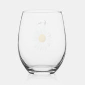Fleur de marguerite blanche Perky Verre personnali (Verso)