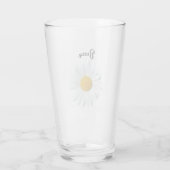 Fleur de marguerite blanche Perky Verre personnali (Dos)