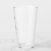 Fleur de marguerite blanche Perky Verre personnali (Gauche)