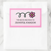 Fleur de marguerite Ce livre appartient à sticker  (Sac)