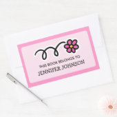 Fleur de marguerite Ce livre appartient à sticker  (Enveloppe)