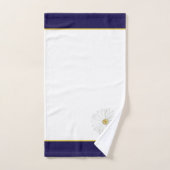 Fleur de marguerite et monogramme sur serviettes d (Serviette à main)