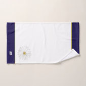 Fleur de marguerite et monogramme sur serviettes d (Serviette à main)