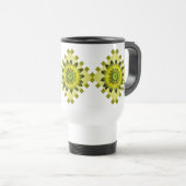 Fleur de marguerite Lime Olive, Motifs - Mug (Devant droit)