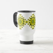 Fleur de marguerite Lime Olive, Motifs - Mug (Devant gauche)