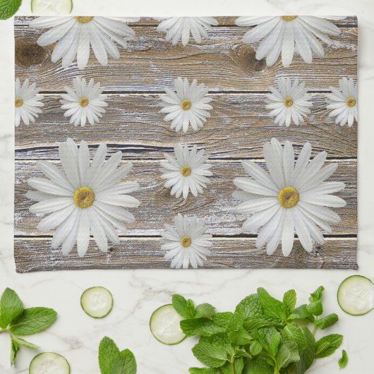 Fleur de marguerite, Planche rustique Serviettes d (Plié)