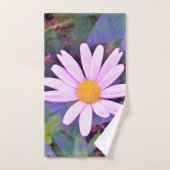Fleur de marguerite rose (Serviette à main)