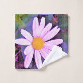 Fleur de marguerite rose (Gant de toilette)