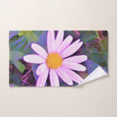 Fleur de marguerite rose (Serviette à main)