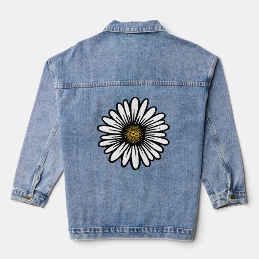 Fleur de marguerite tendance - Denim Hippie mode f (Verso)