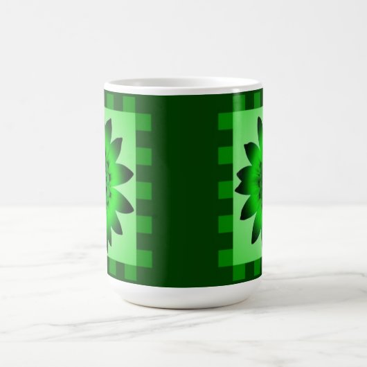Fleur de marguerite verte, Grandes Motifs - Mug (Centre)