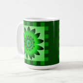 Fleur de marguerite verte, Grandes Motifs - Mug (Devant gauche)