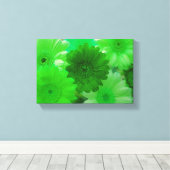 Fleur de marguerite verte toile murale Imprimer (Insitu (Plancher de Bois))