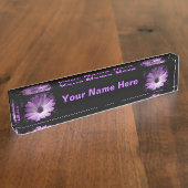 Fleur de marguerite violet plaque d'identification (Taille)