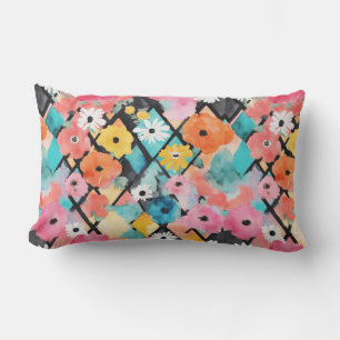 "Fleur de Marigold : Oreiller à l'aquarelle floral