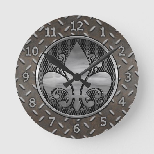 Fleur de Metallic Ronde Klok (Voorkant)