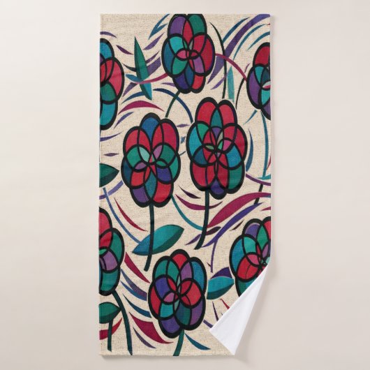 Fleur de mosaïque (Serviette de bain)