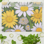 Fleur de naissance Avril Daisies Serviettes de cui (Plié)