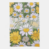Fleur de naissance Avril Daisies Serviettes de cui (Vertical)