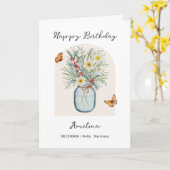Fleur de naissance de décembre Carte d'anniversair (Fleur jaune)