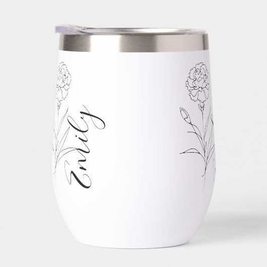 Fleur de naissance de l'oeillet de janvier personn (Droite)