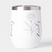 Fleur de naissance de l'oeillet de janvier personn (Arrière)