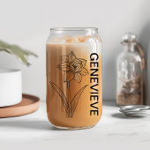 Fleur de naissance de mars Jonquil avec nom person