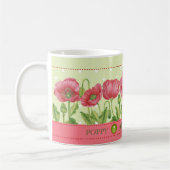 Fleur de naissance et Gem août Mug classique (Gauche)