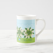 Fleur de naissance et Gem Décembre Os Chine Mug (Droite)