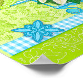 Fleur de naissance et Gem Décembre Poster d'oiseau (Coin)