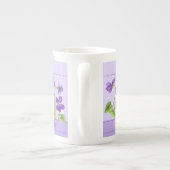Fleur de naissance et Gem Février Bone China Mug (Dos)