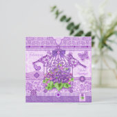 Fleur de naissance et Gem Février carte de cage d' (Debout devant)